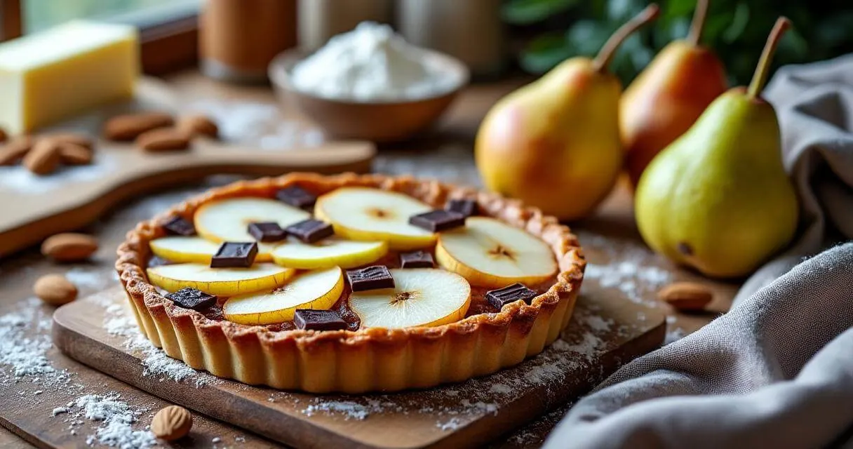 tarte poire chocolat cyril lignac