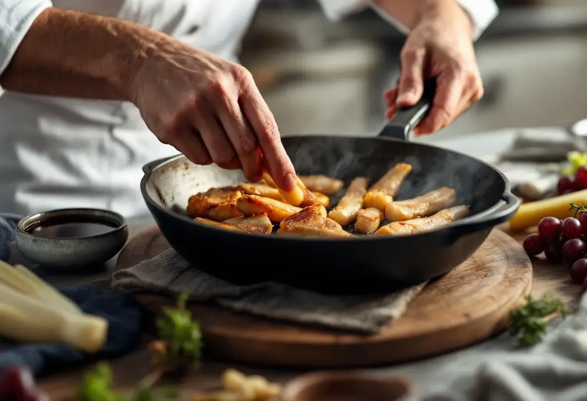 aiguillettes de canard à la poêle