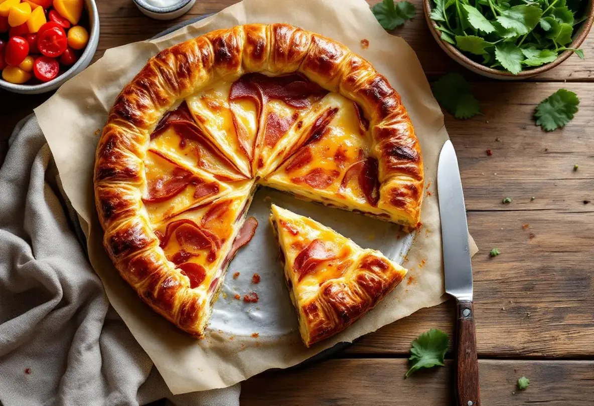 Mon feuilleté camembert–jambon–oignons : la recette “riche mais tellement bonne” que tout le monde me redemande