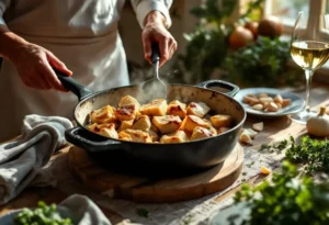 recette de pintade en morceaux en cocotte