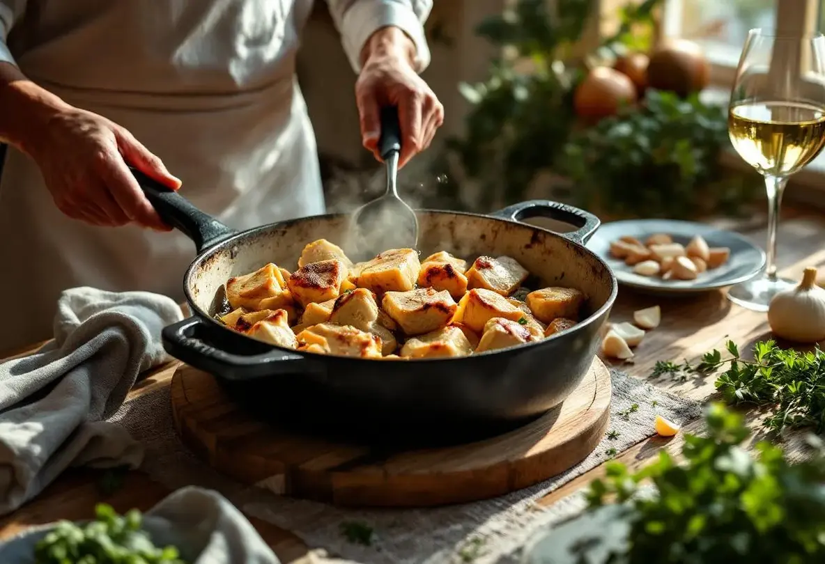 recette de pintade en morceaux en cocotte
