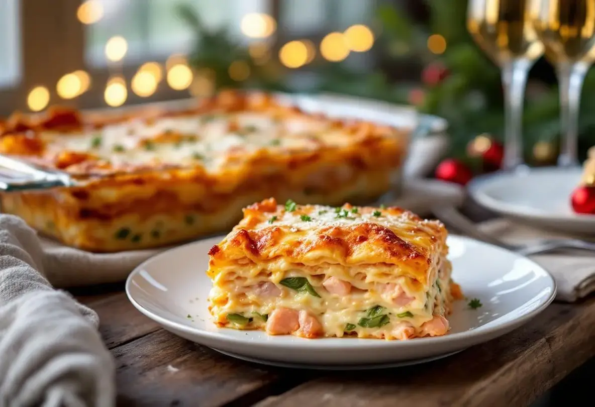 Une avalanche de béchamel, de saumon fondant et de fromage gratiné : ces lasagnes de Noël sont juste irrésistibles