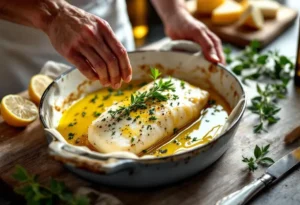 cuisson dos de cabillaud au four