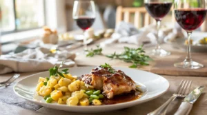 accompagnement d'un confit de canard