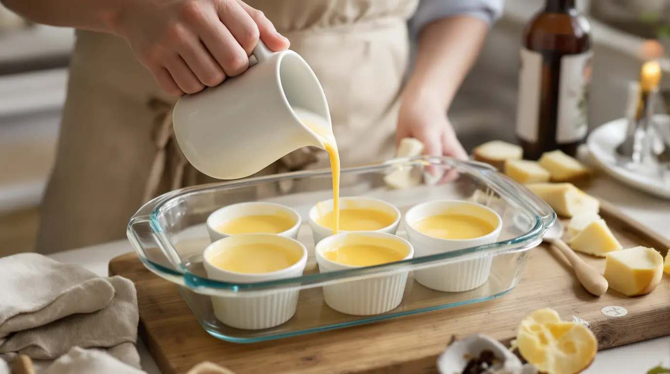 recette oeufs au lait bain-marie