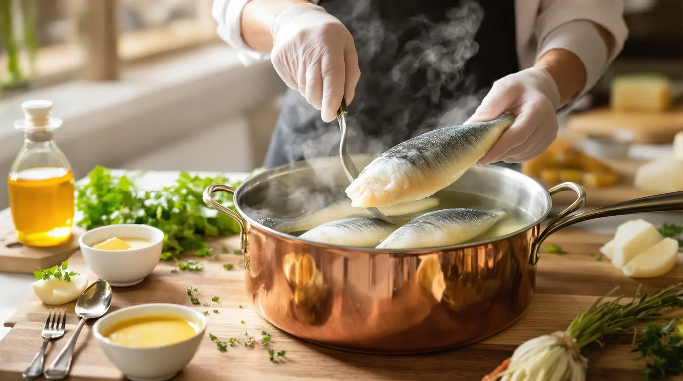 temps de cuisson saumonette au court bouillon